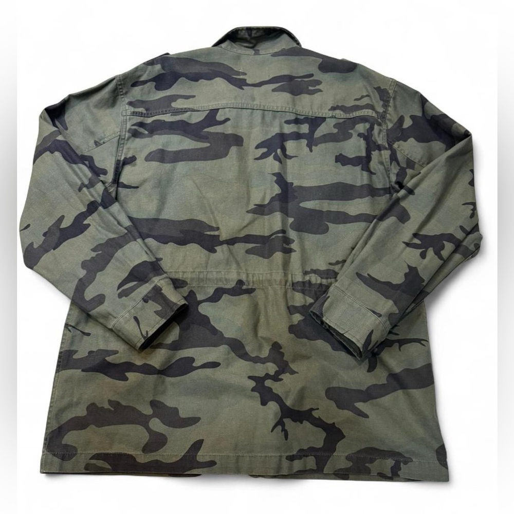 TNA Aritzia Surplus Camo Jacket Cotton Military Field Coat Green Large - Picture 4 of 8